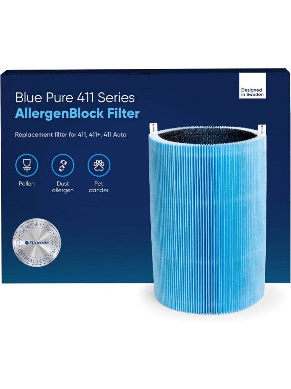 AllergenBlock Replacement Filter for Blue Pure 411 Series - Fits 411, 411